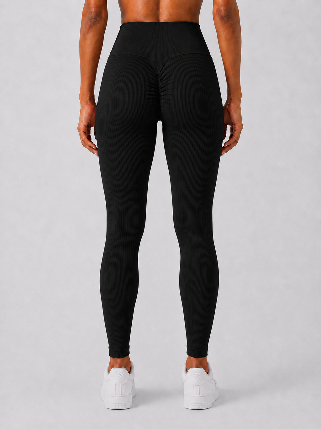 Sara Ribbed Leggings - Black