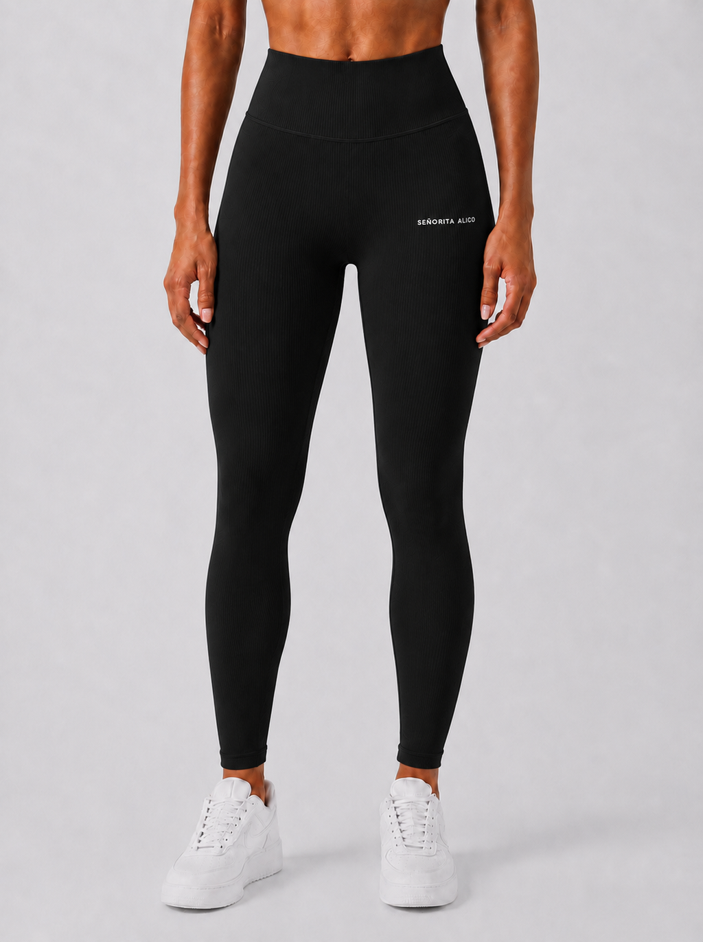 Sara Ribbed Leggings - Black