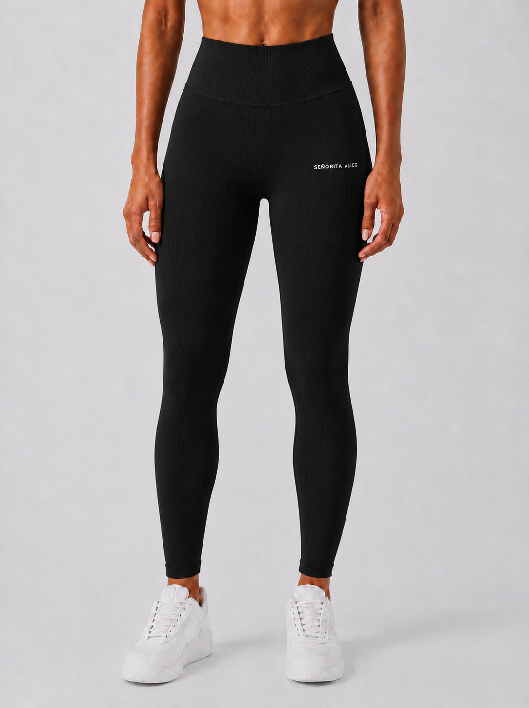 Sara Ribbed Leggings - Black