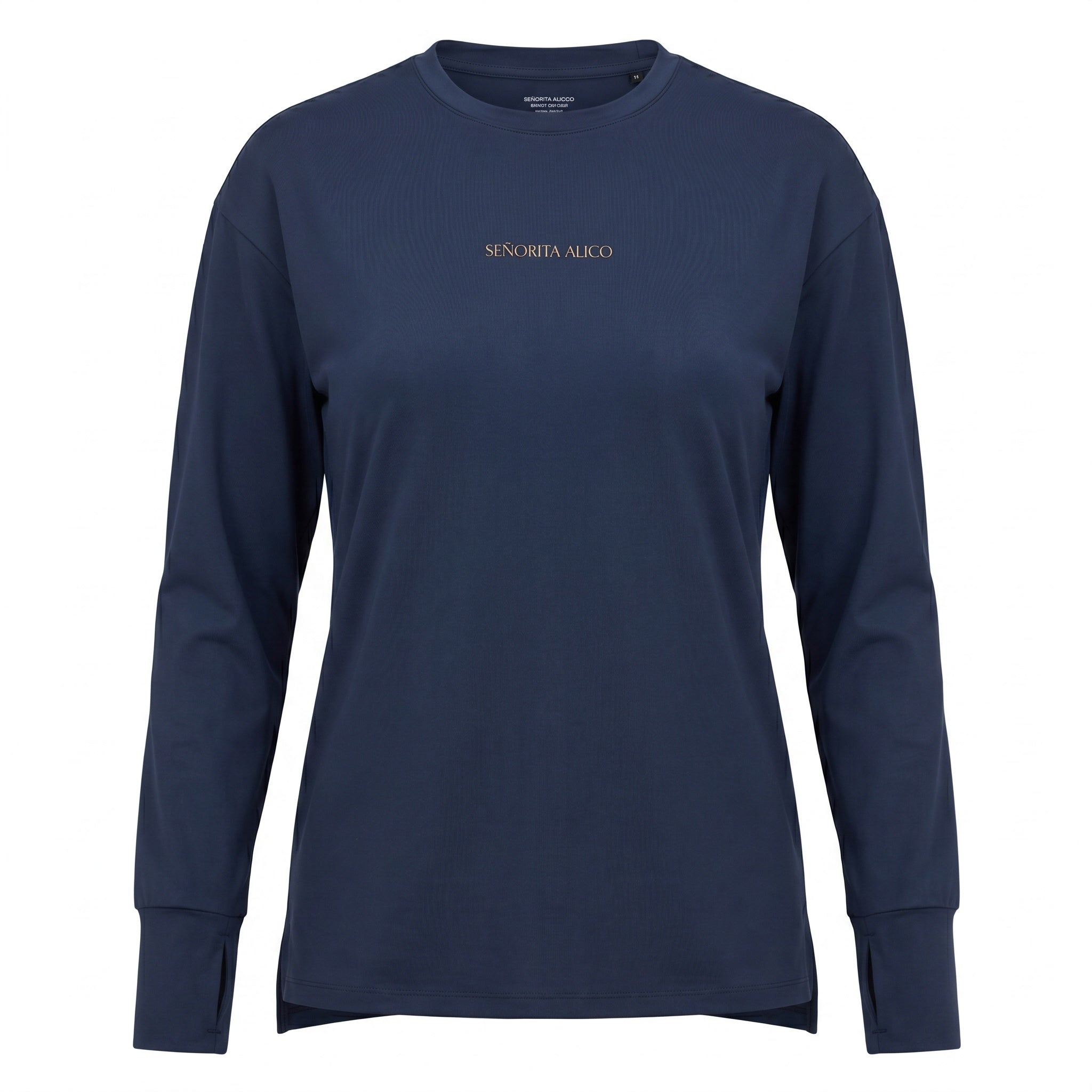 Maryam Modest Oversized Long Sleeve T-shirt - Blue