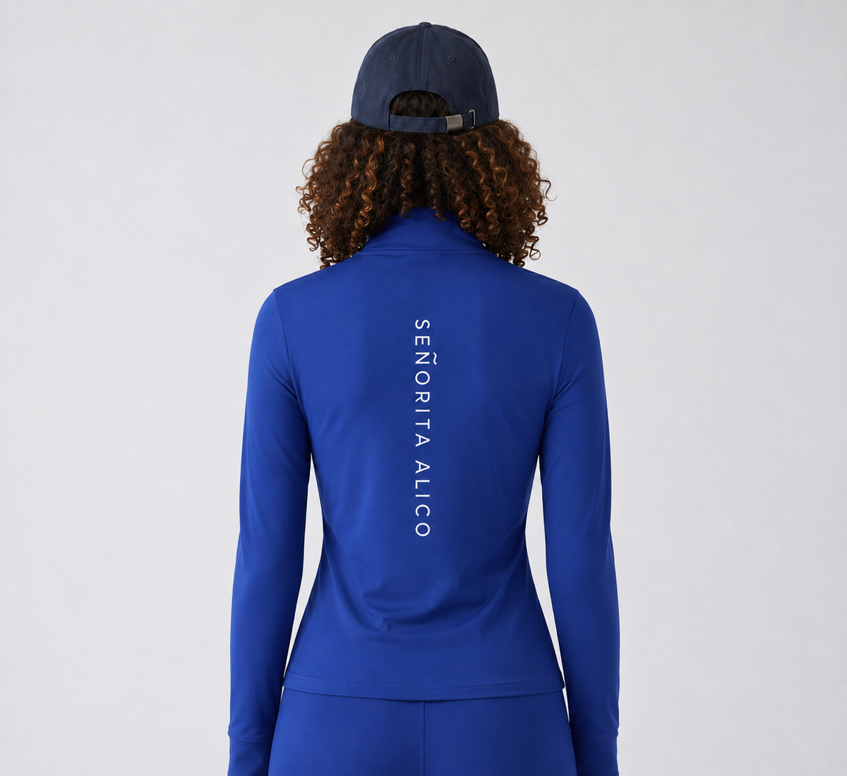 Sabrina Long Sleeve Zipper Top - Blue