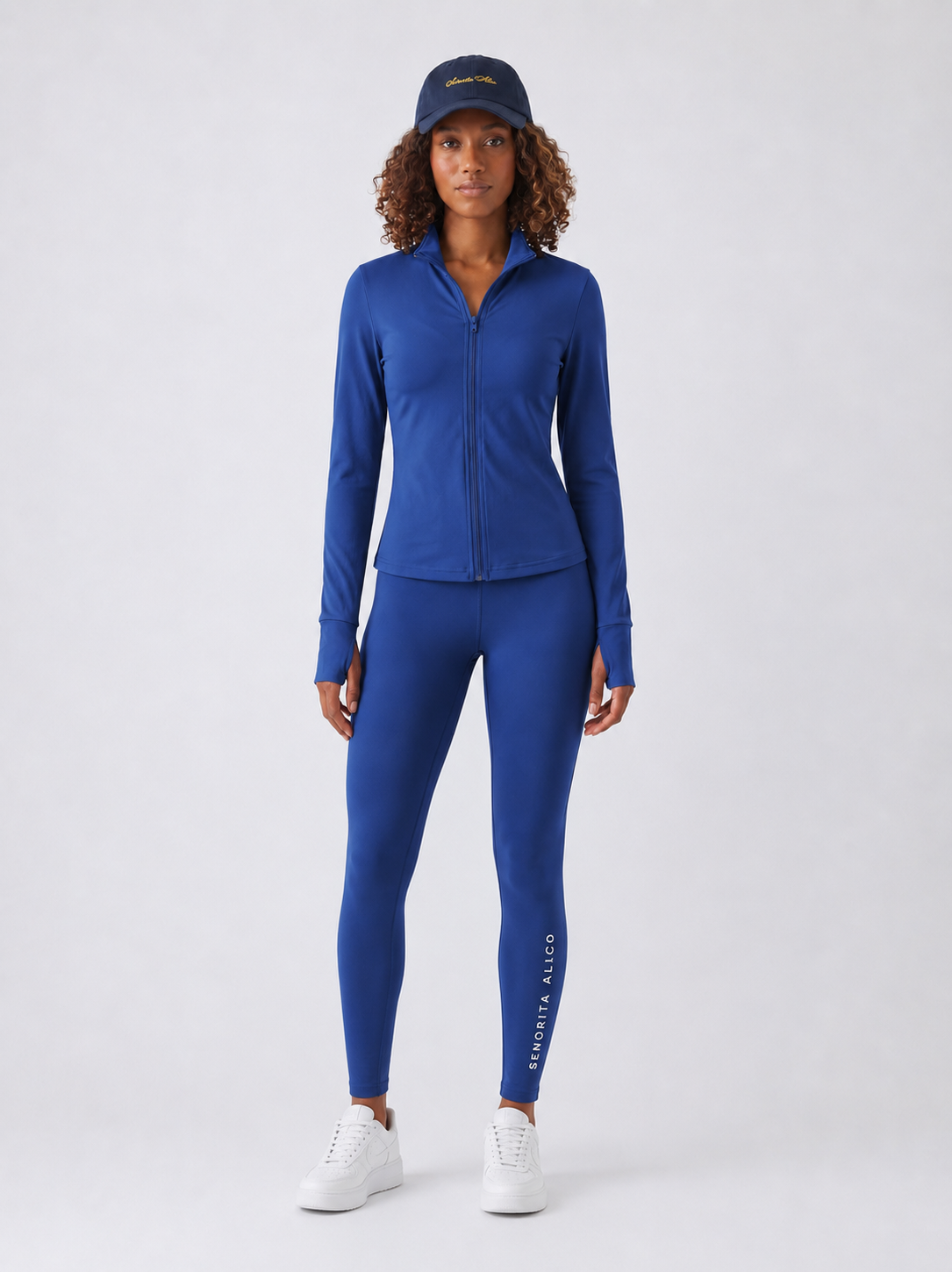 Sabrina Long Sleeve Zipper Top - Blue