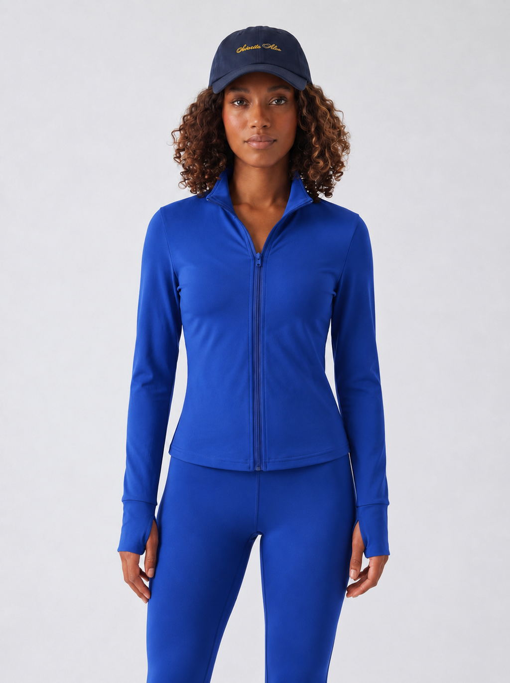 Sabrina Long Sleeve Zipper Top - Blue