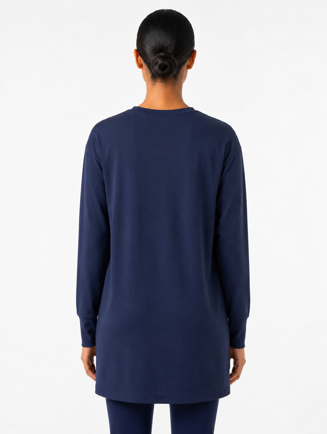 Maryam Modest Oversized Long Sleeve T-shirt - Blue