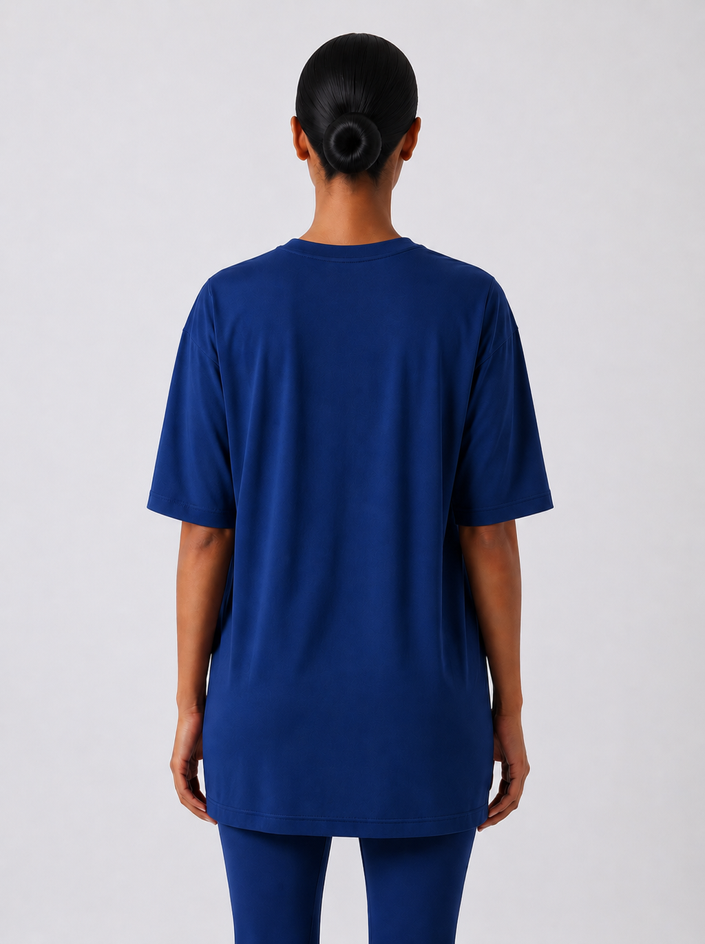 Maryam Modest Oversized Short Sleeve T-shirt - Blue