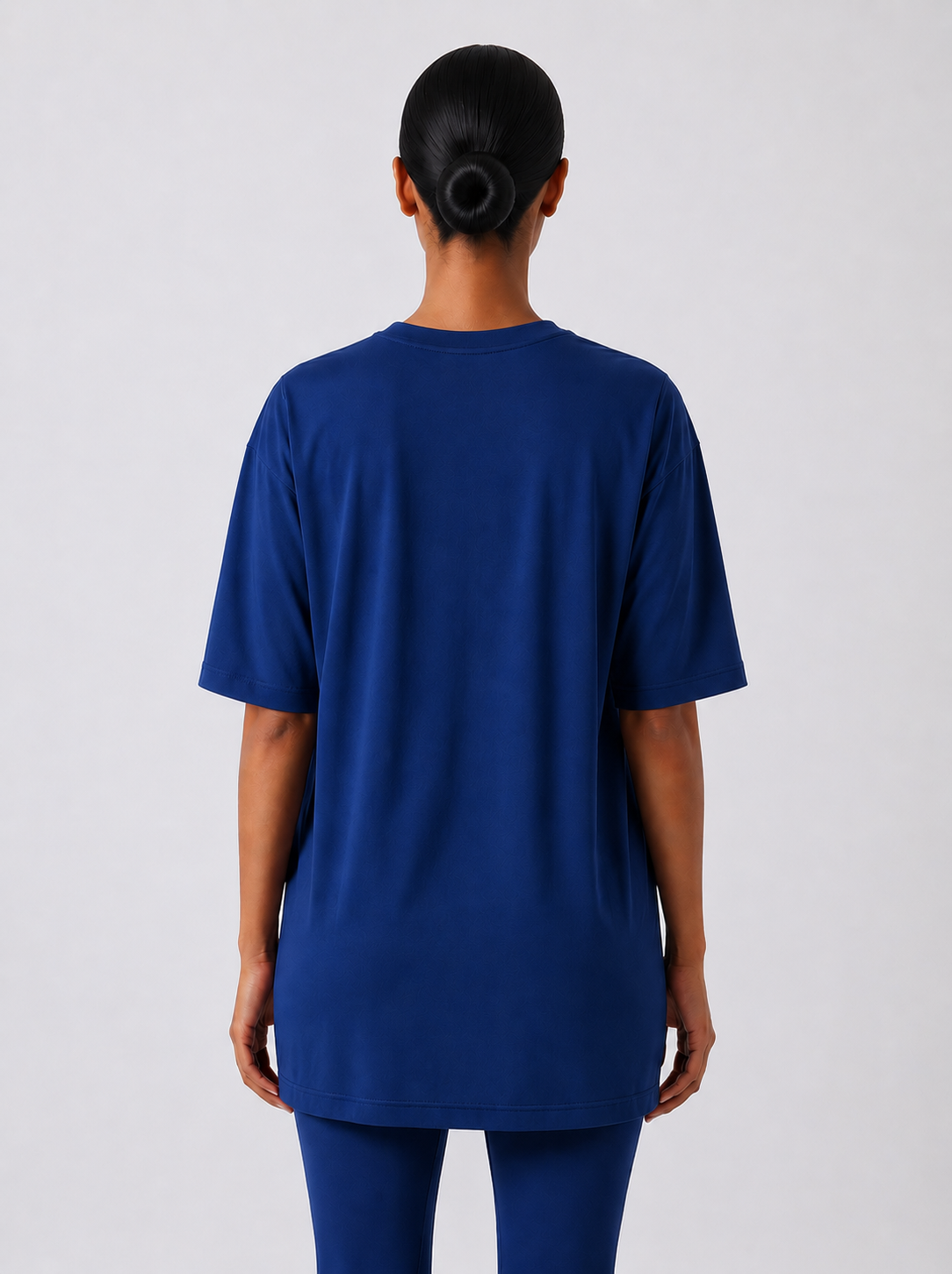 Maryam Modest Oversized Short Sleeve T-shirt - Blue