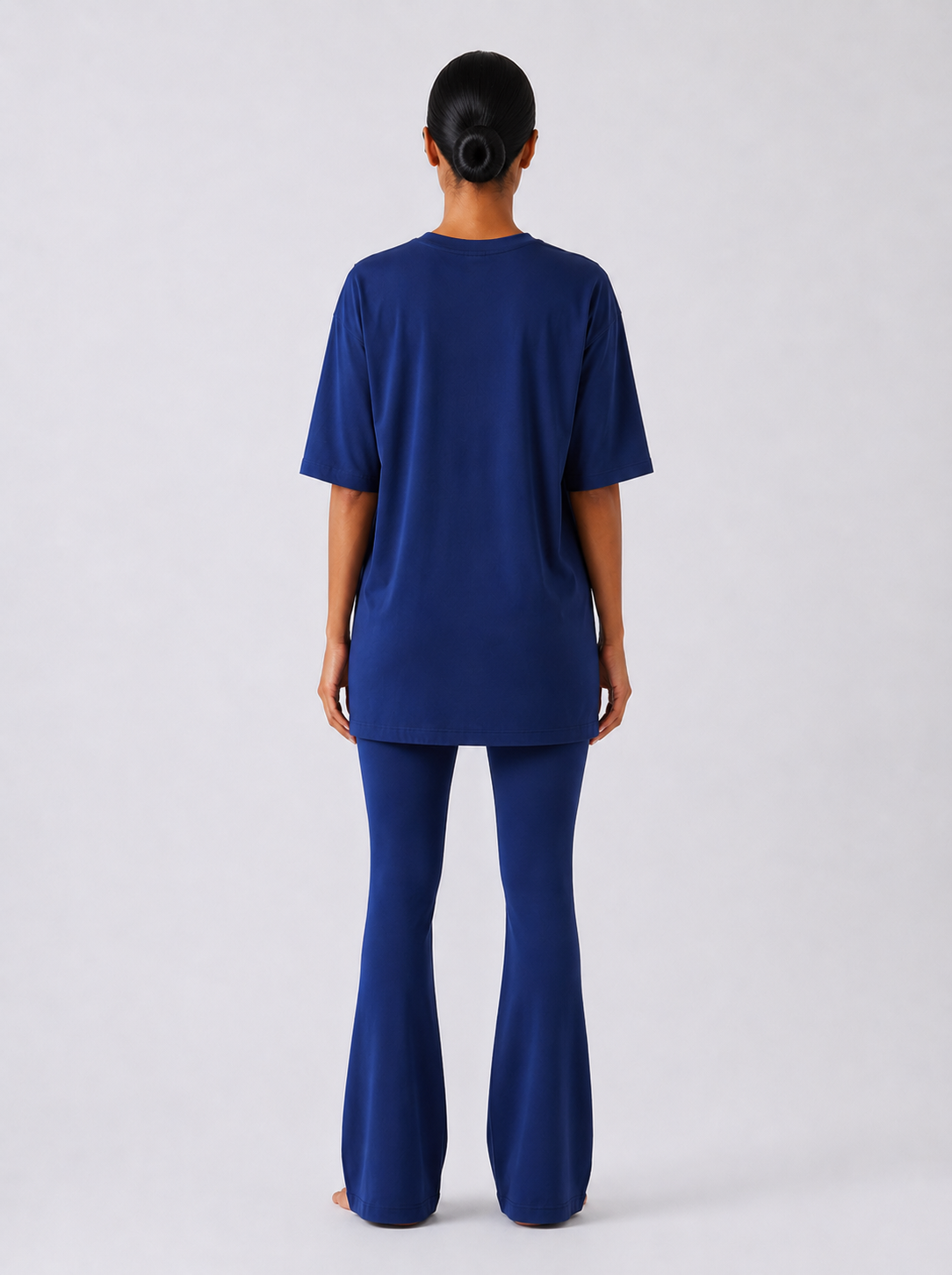 Maryam Modest Oversized Short Sleeve T-shirt - Blue