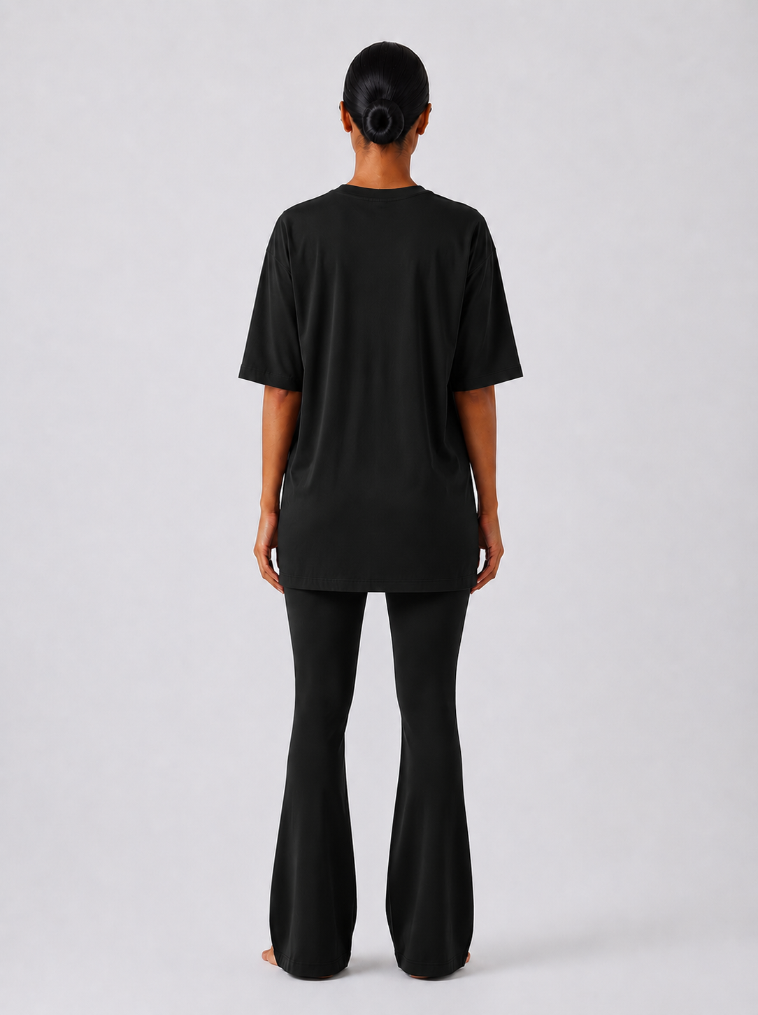 Maryam Modest Oversized Short Sleeve T-shirt - Black