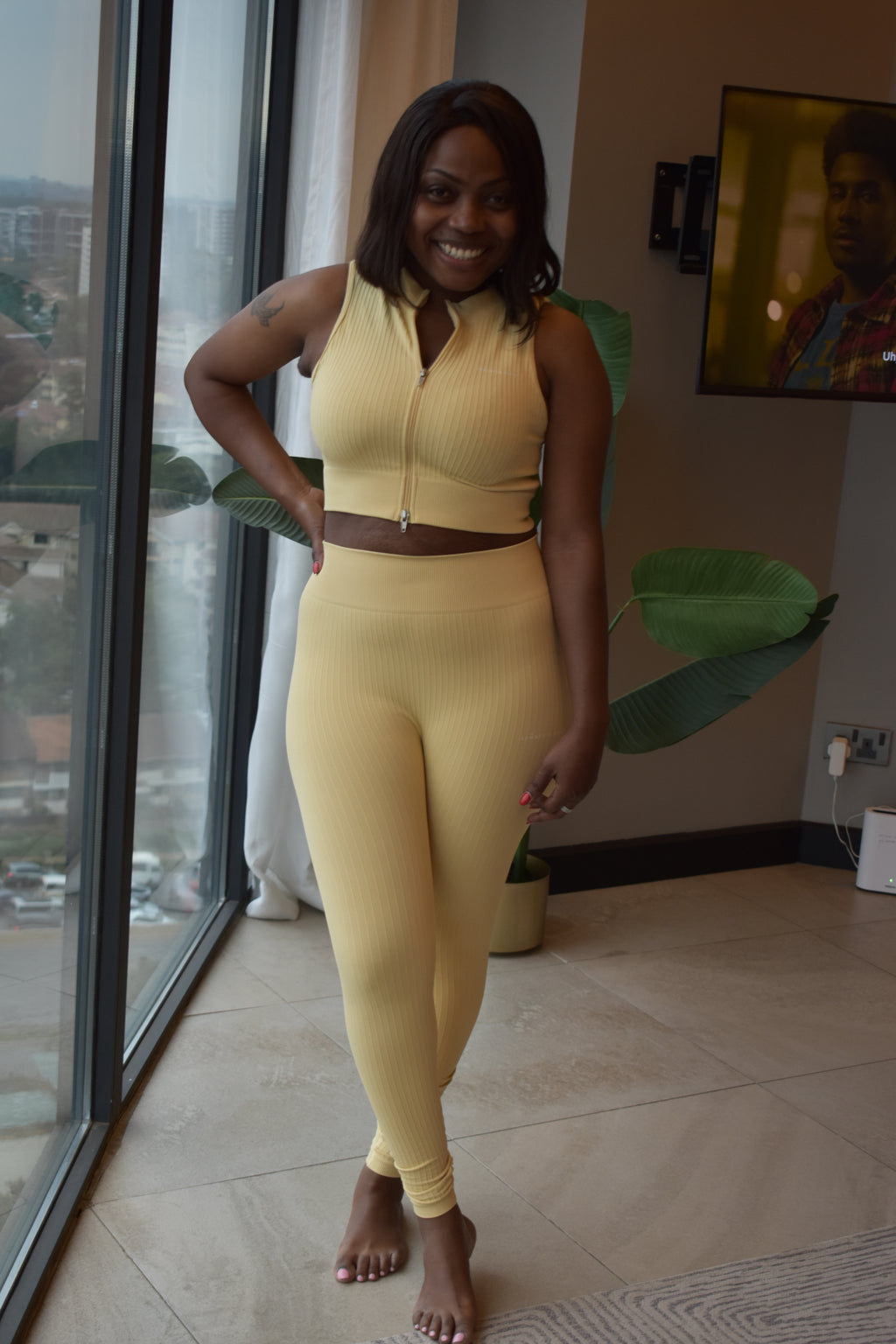 Ribbed Short Sleeved Set