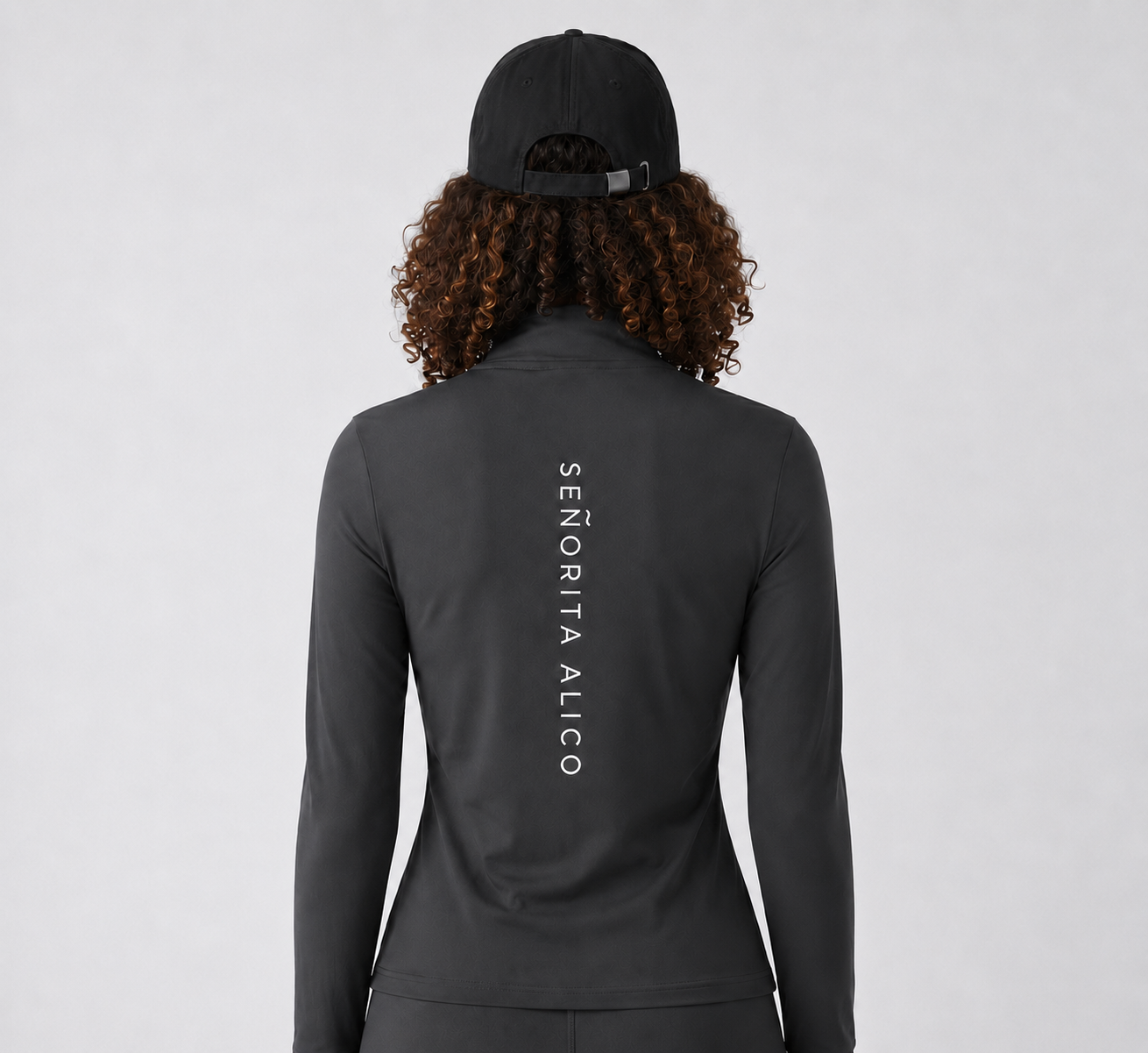 Sabrina Long Sleeve Zipper Top - Grey