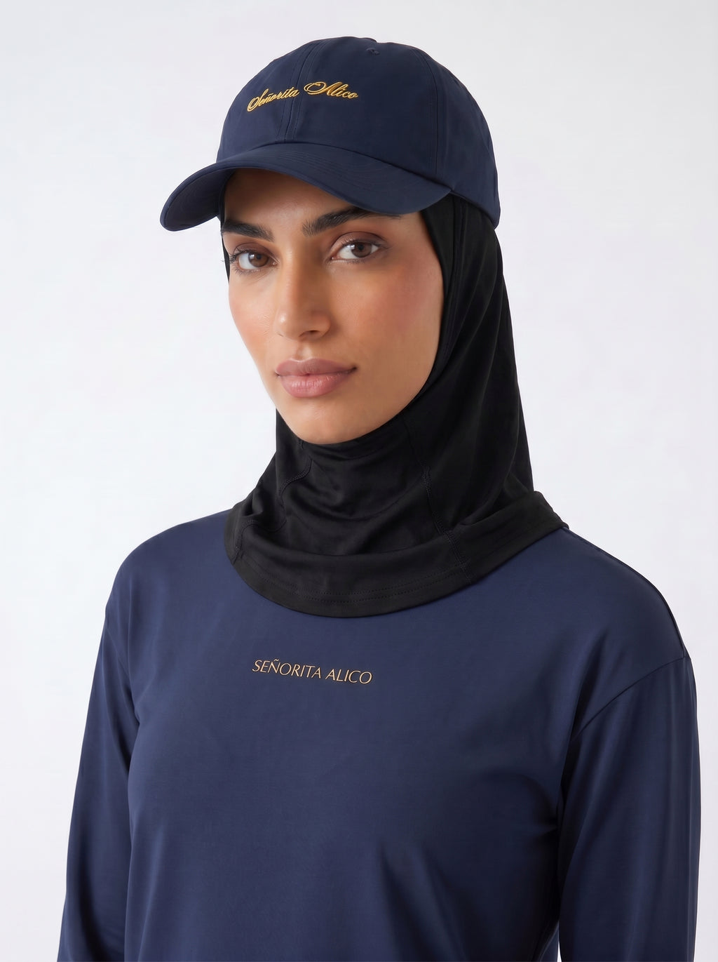 Swara Cotton Baseball Cap - Navy Blue