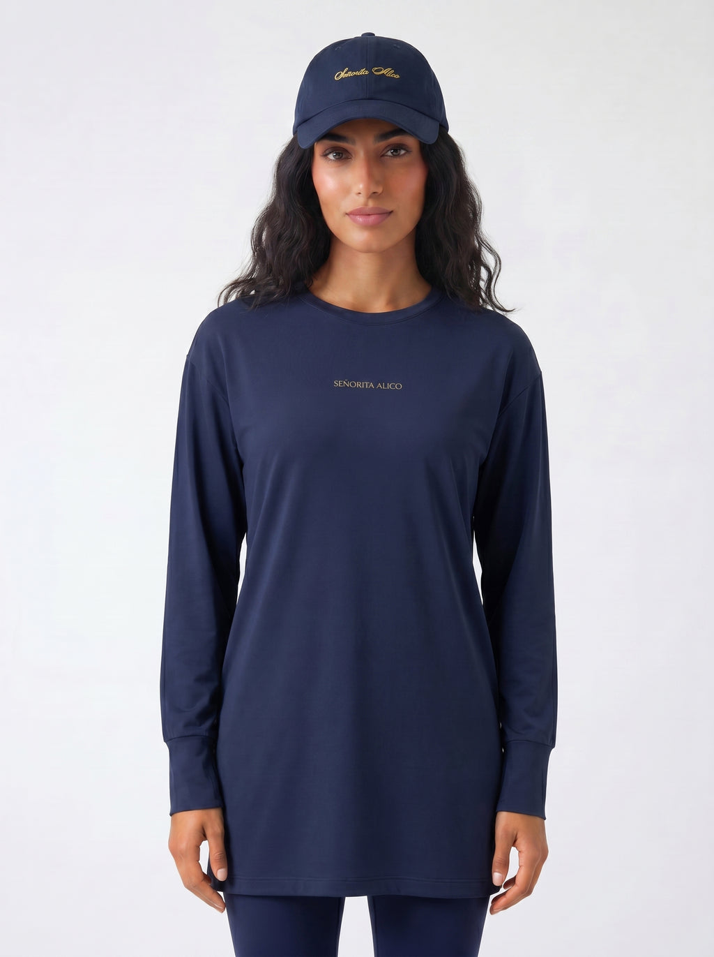 Swara Cotton Baseball Cap - Navy Blue