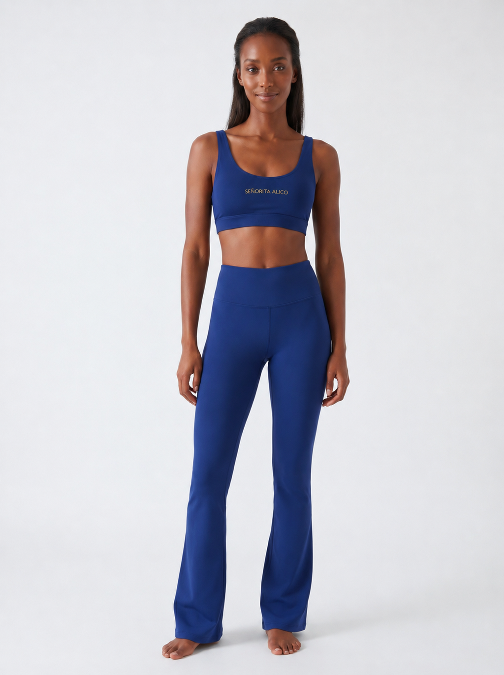 Farida UltraSoft Flared Leggings 27" - Blue
