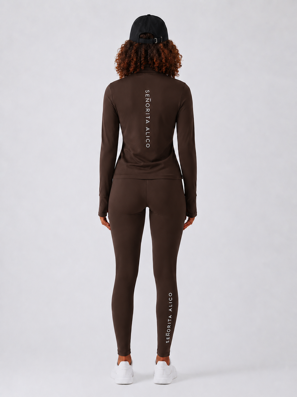Sabrina Long Sleeve Zipper Top - Brown