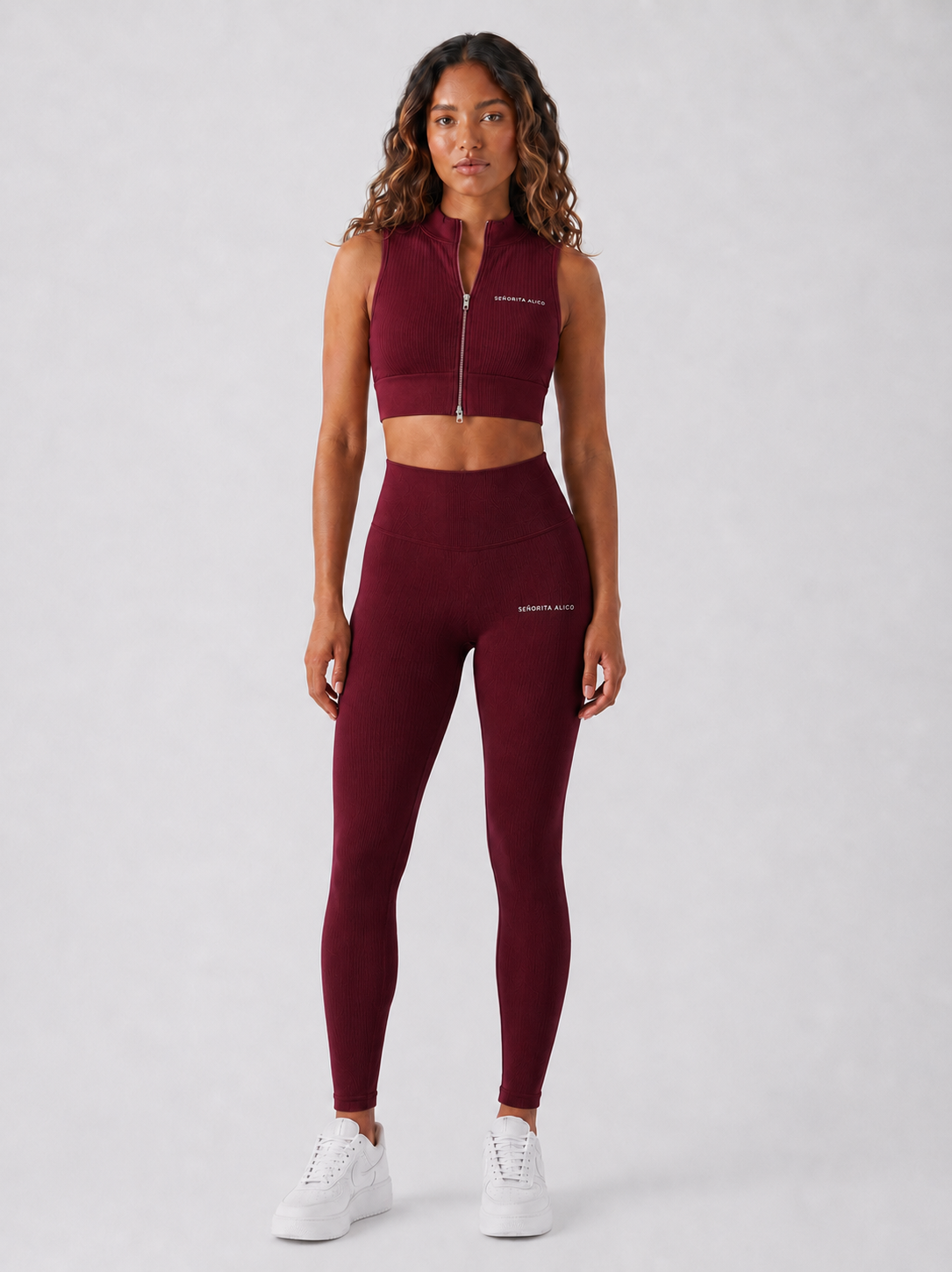 Sara Short Sleeve Zipper Top - Dark Burgundy