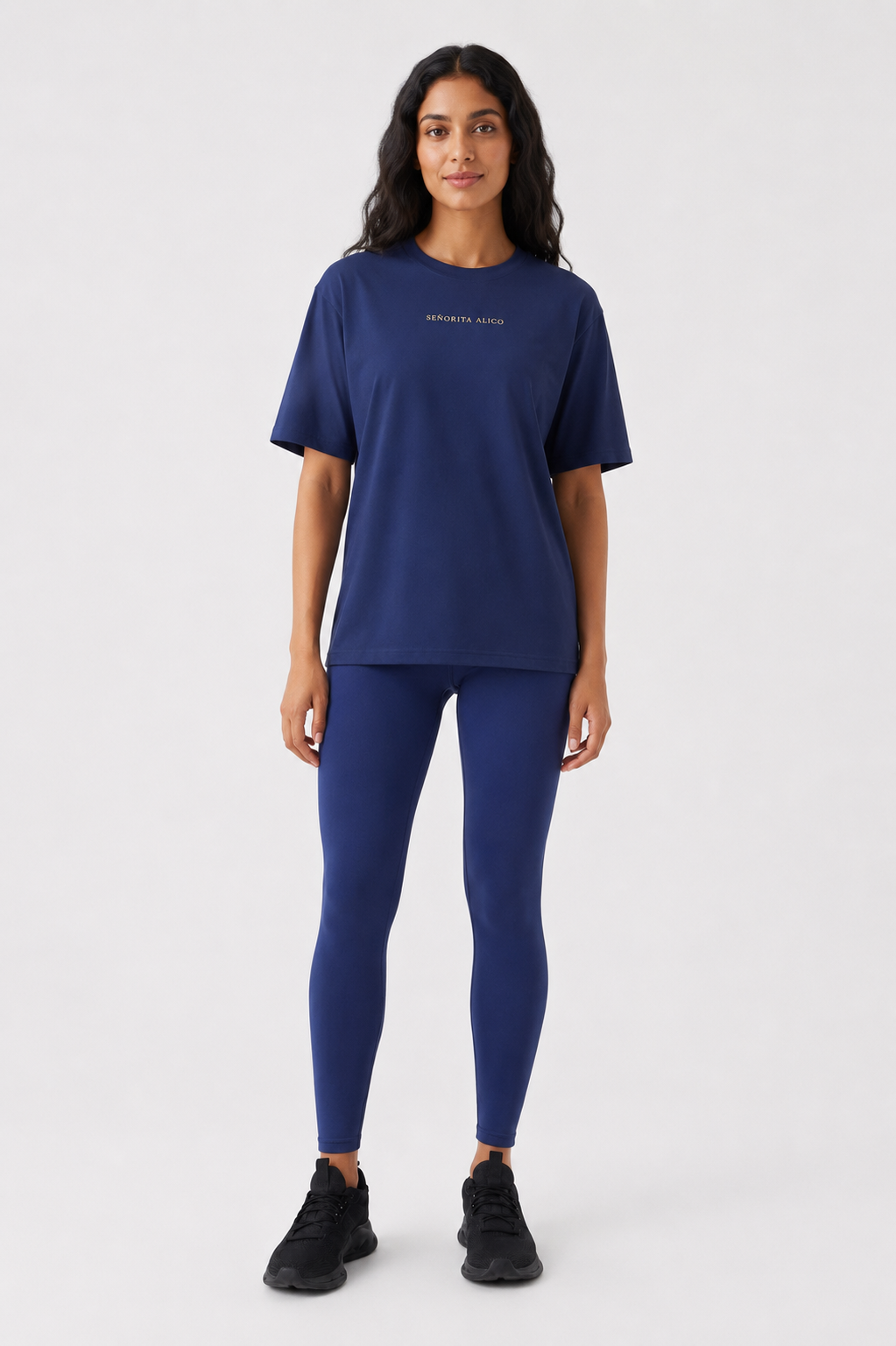 Maryam Cropped Oversized Short Sleeve T-shirt - Blue