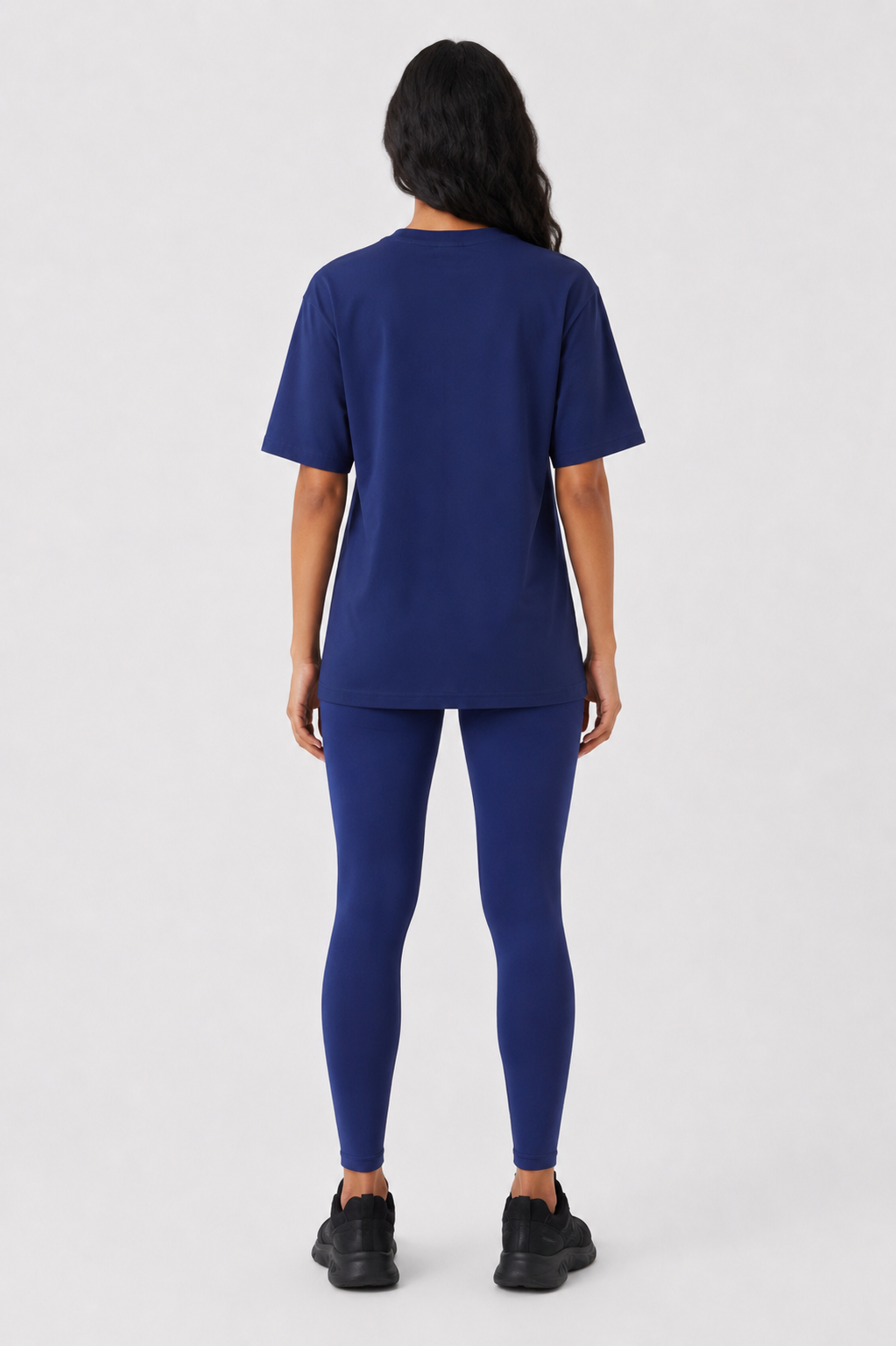 Maryam Cropped Oversized Short Sleeve T-shirt - Blue