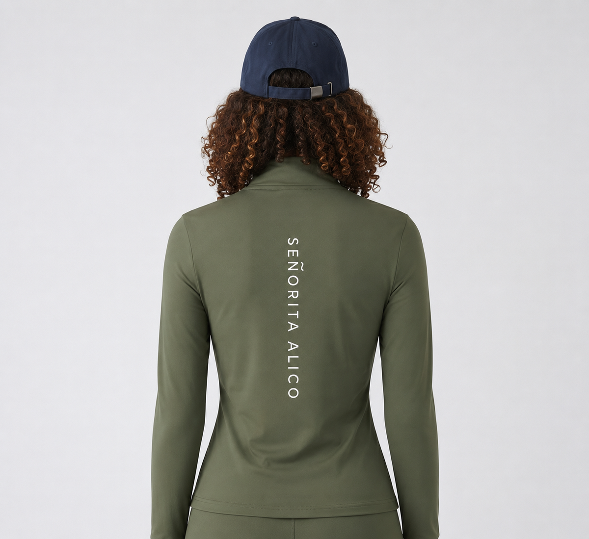 Sabrina Long Sleeve Zipper Top - Jungle Green