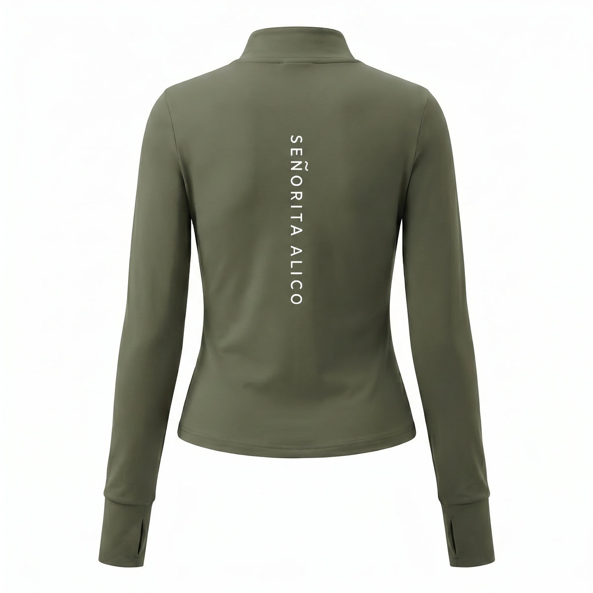 Sabrina Long Sleeve Zipper Top - Jungle Green