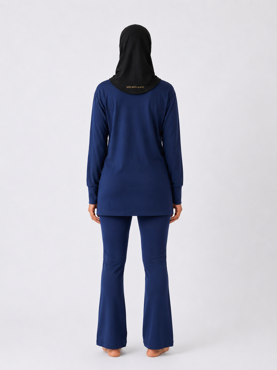 Maryam Modest Oversized Long Sleeve T-shirt - Blue