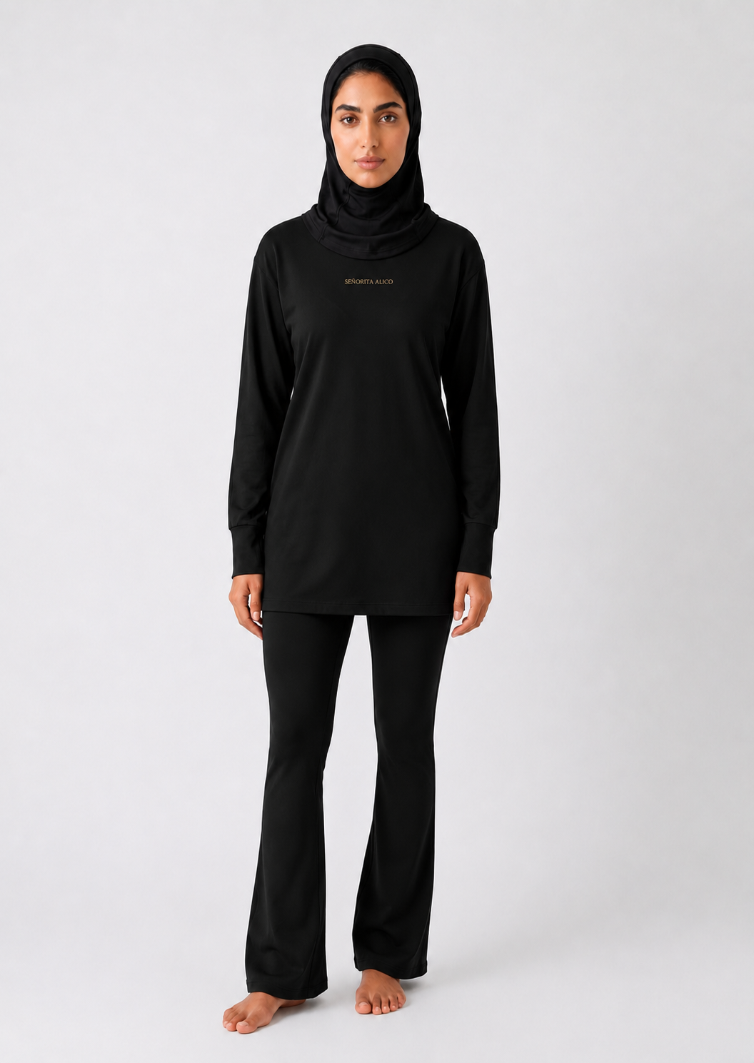 Maryam Modest Oversized Long Sleeve T-shirt - Black