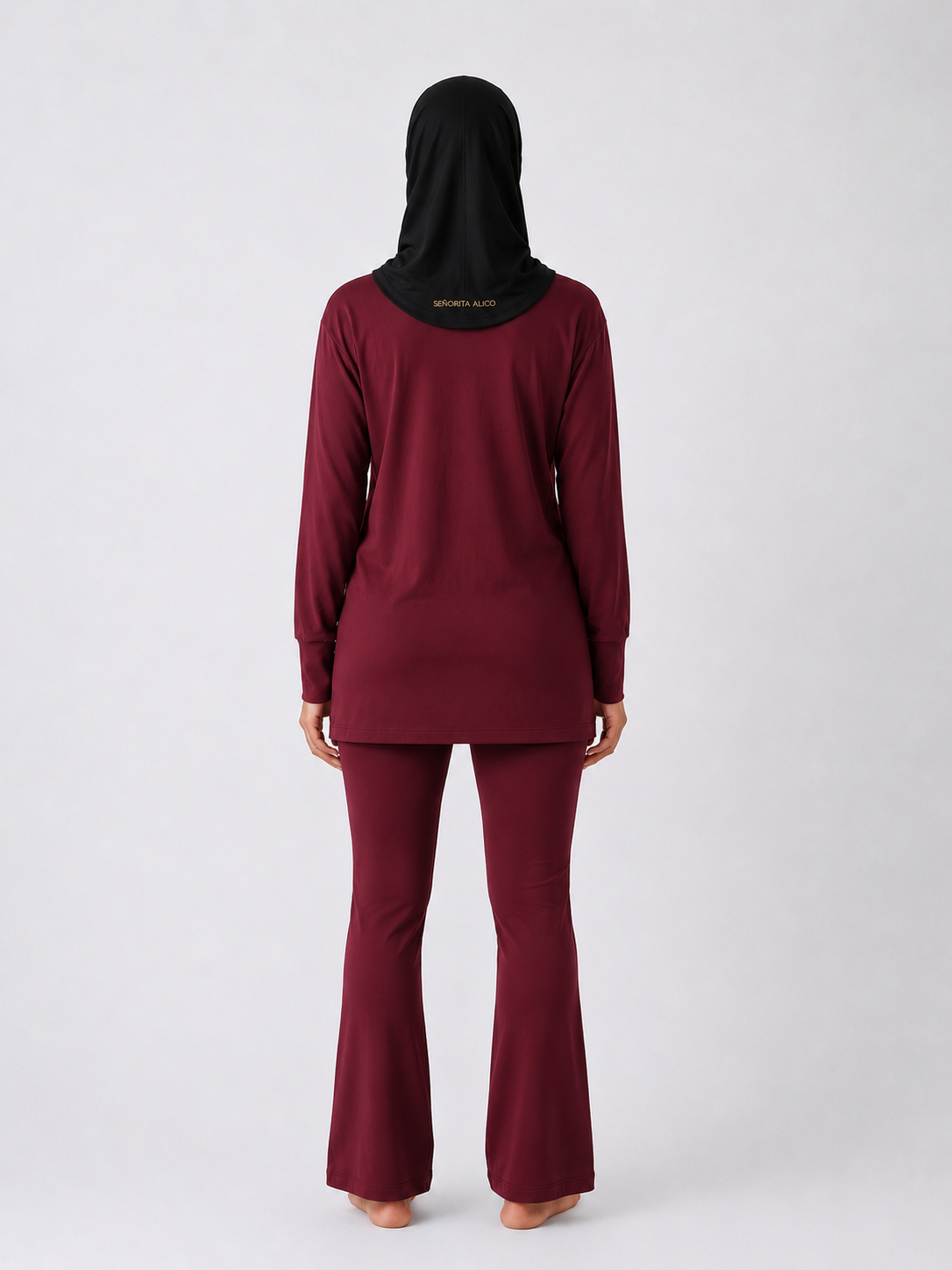Maryam Modest Oversized Long Sleeve T-shirt - Classic Wine