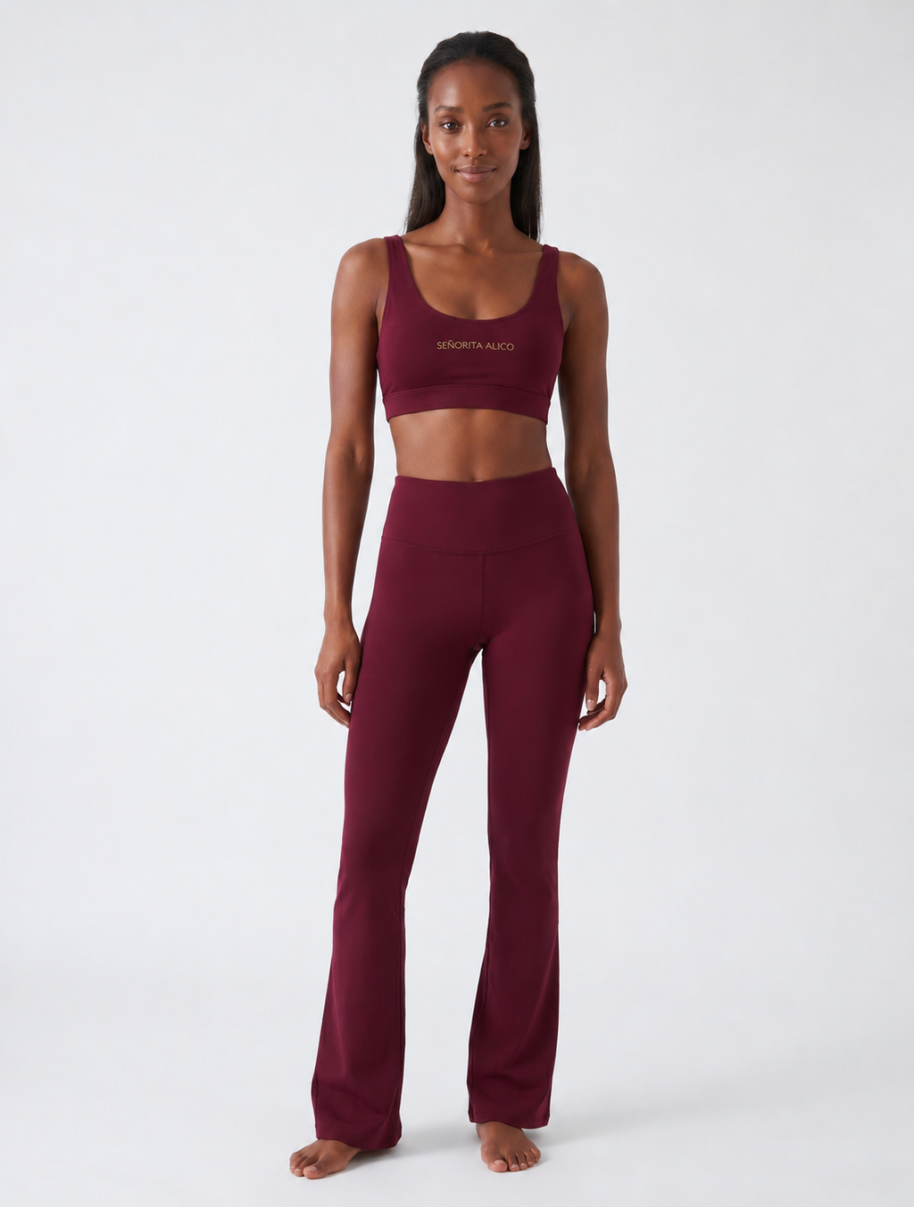 Farida UltraSoft Flared Leggings 27" - Classic Wine