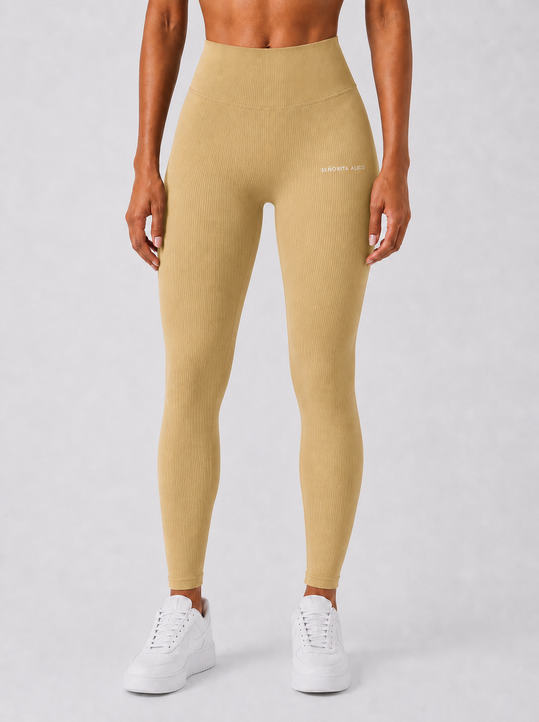 Sara Ribbed Leggings - Butter Yellow