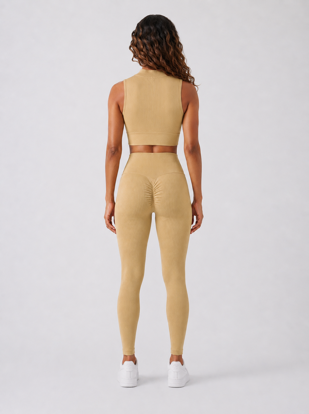 Sara Ribbed Leggings - Butter Yellow