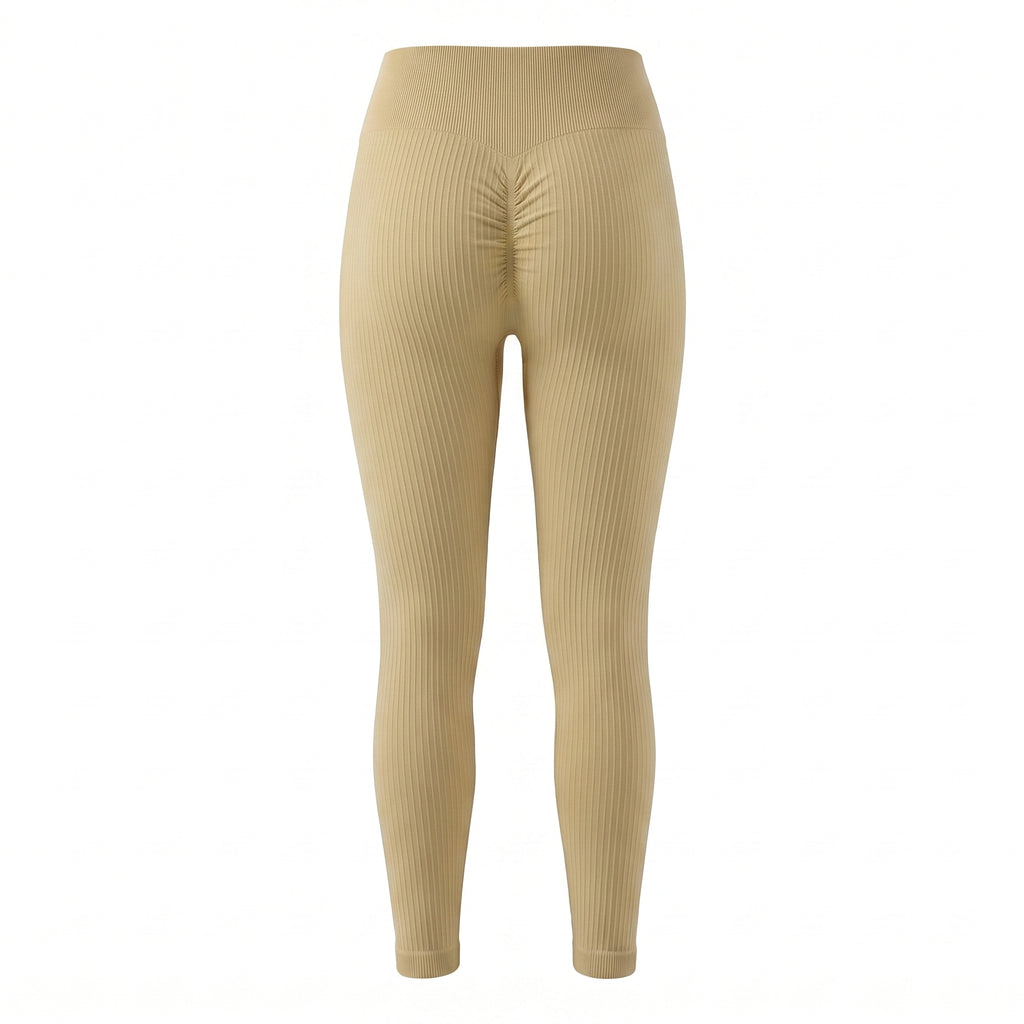 Sara Ribbed Leggings - Butter Yellow