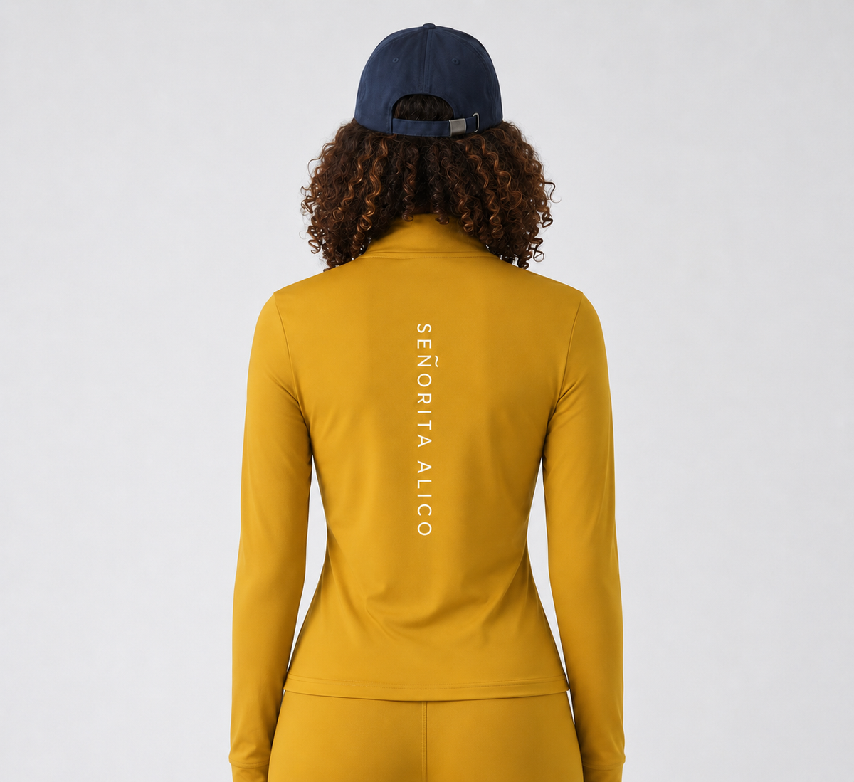 Sabrina Long Sleeve Zipper Top - Mustard Yellow