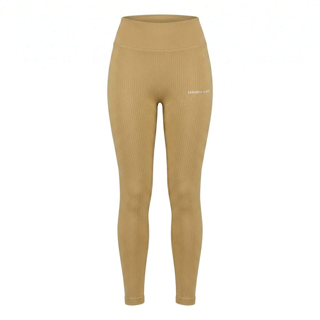 Sara Ribbed Leggings - Butter Yellow